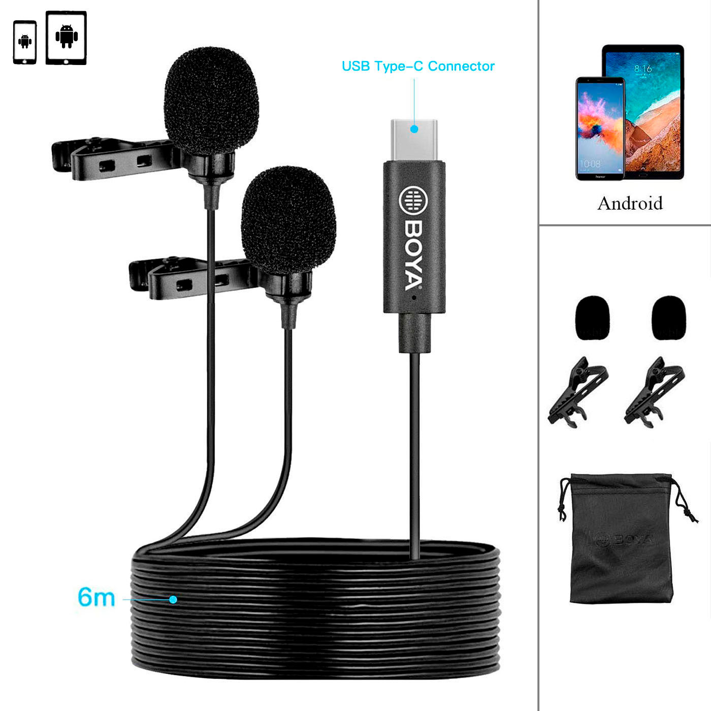 BOYA BY-M3D (Tipo-C) para 2 Personas · imagen 1